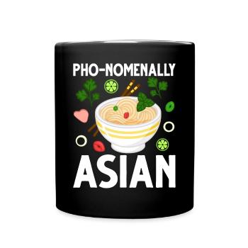 Vietnamesische Nudelsuppe Asiatisches Essen - Tasse einfarbig - Schwarz - Vorne