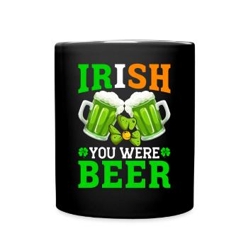 Lustiger irischer St. Patricks Day - Tasse einfarbig - Schwarz - Vorne