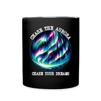 Passionné d’aurores boréales Amoureux des aurores boréales - Mug uni - noir - Devant