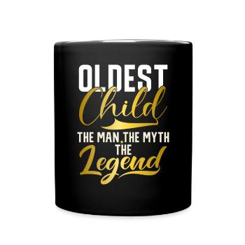 Oldest Child Gifts - Full Colour Mug - black - Front
