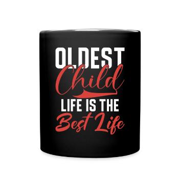 Oldest Child Gifts - Full Colour Mug - black - Front