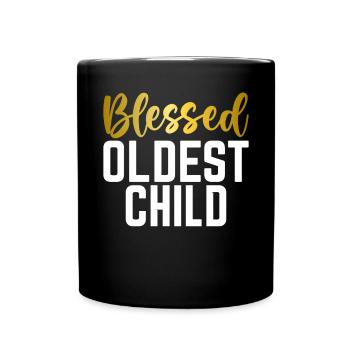 Oldest Child Gifts - Full Colour Mug - black - Front