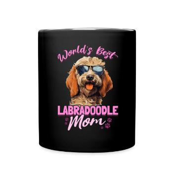 Dog Breed Pet World's Best Labradoodle Mom - Full Colour Mug - black - Front