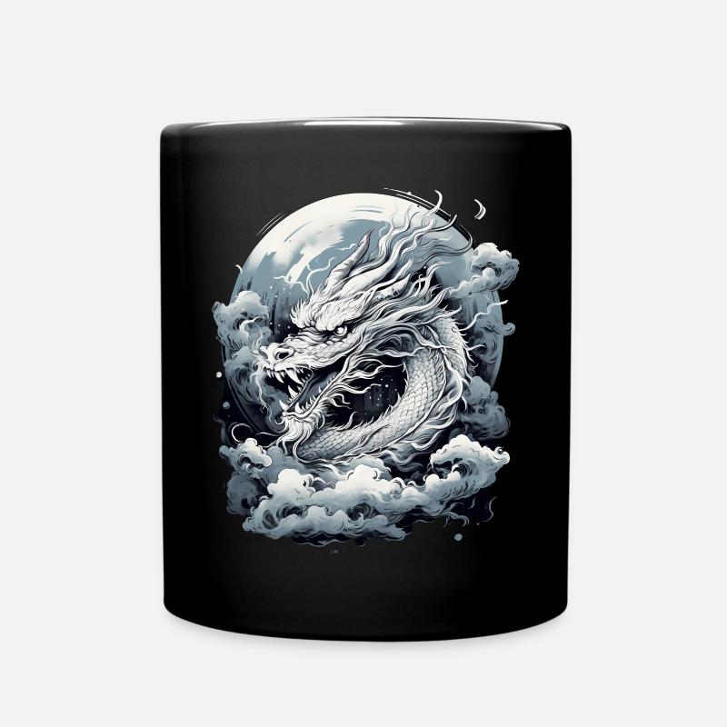Moonlight Myth Dragon - Full Colour Mug - black