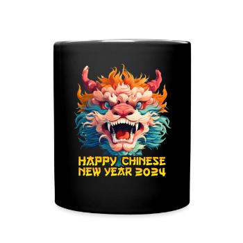 Majestätischer Drache 2024 - Mondneujahrsfeier - Tasse einfarbig - Schwarz - Vorne