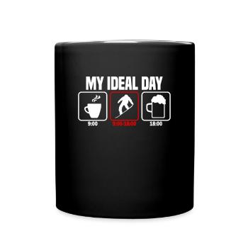 My Perfect Day Snowboard Snowboarder - Mug uni - noir - Devant