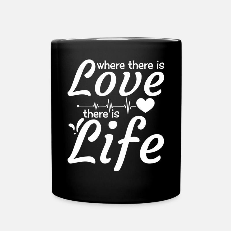 Amour Citation Romantique Inspiration Message Vie - Mug uni - noir