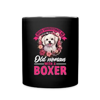 Maltese Dog Breed Pet Never Underestimate An - Tasse einfarbig - Schwarz - Vorne