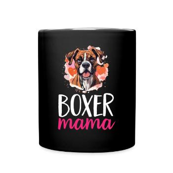 Boxer Dog Breed Pet - Boxer Mom - Full Colour Mug - black - Front