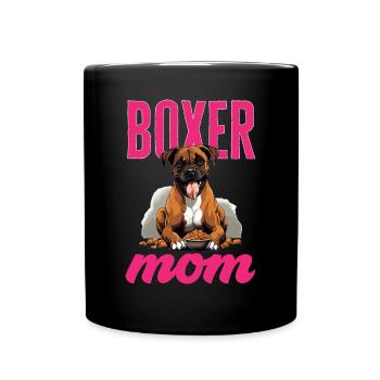 Boxer Dog Breed Pet - Boxer Mom - Full Colour Mug - black - Front