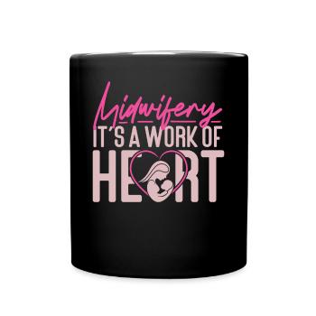 Infirmière sage-femme accoucheuse - Mug uni - noir - Devant