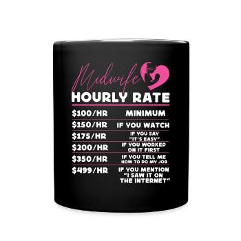 Nurse Midwife Birth Worker Midwife - Full Colour Mug - black - Front
