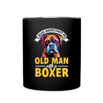 Boxer Dog Race Pet - Ne sous-estimez jamais un - Mug uni - noir - Devant