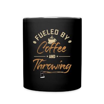 Fueled by Coffee and Axe Throwing Axe Throwing - Full Colour Mug - black - Front
