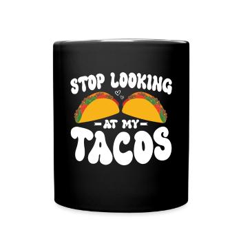Funny Taco Mexican Fiesta Cinco De Mayo - Full Colour Mug - black - Front