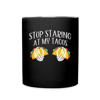 Funny Taco Mexican Fiesta Cinco De Mayo - Full Colour Mug - black - Front