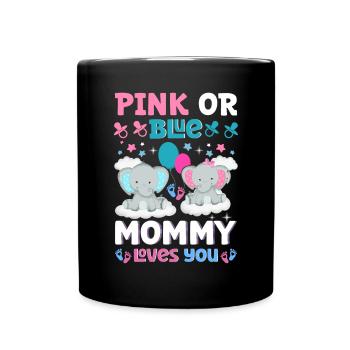 Maman rose ou bleue t'aime le sexe - Mug uni - noir - Devant