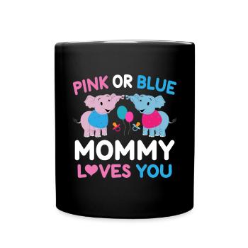 Maman rose ou bleue t'aime le sexe - Mug uni - noir - Devant