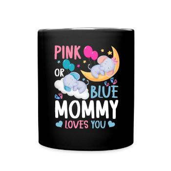 Maman rose ou bleue t'aime le sexe - Mug uni - noir - Devant