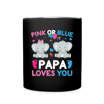 Papa rose ou bleu t'aime le sexe - Mug uni - noir - Devant