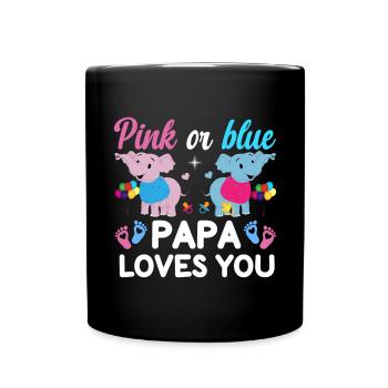 Papa rose ou bleu t'aime le sexe - Mug uni - noir - Devant
