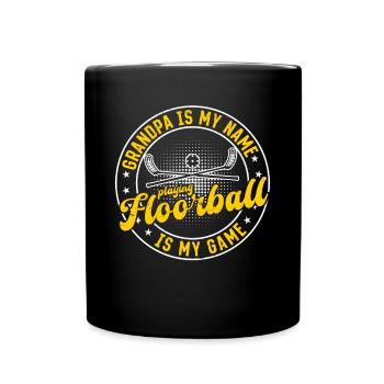 Floorball Player Grandpa Floorball Player - Full Colour Mug - black - Front