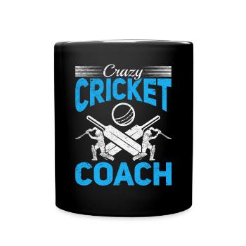 Crazy Cricket Coach - Joueur de cricket Cricket - Mug uni - noir - Devant