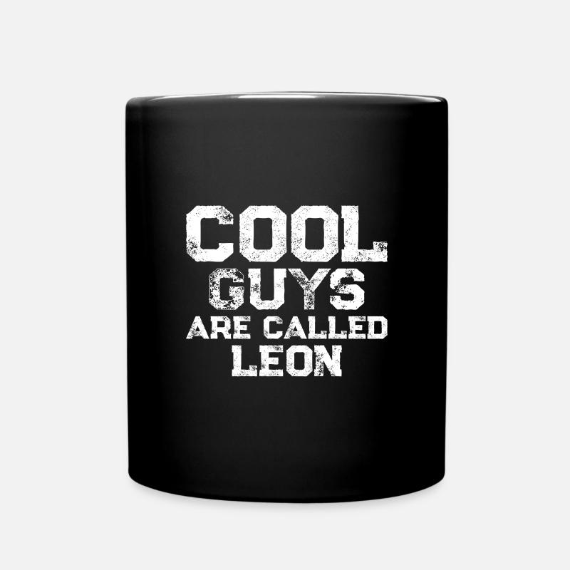 Cool guys are called Leon - Full Colour Mug - black