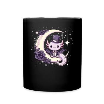 Kawaii gothique Axolotl couleurs Pastel gothique gothique - Mug uni - noir - Devant