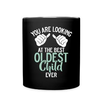 Oldest Child Gifts - Full Colour Mug - black - Front