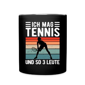 tennis joueur de tennis drôle tennis dicton rétro - Mug uni - noir - Devant