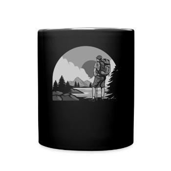 Funny Hiking Gift - Full Colour Mug - black - Front