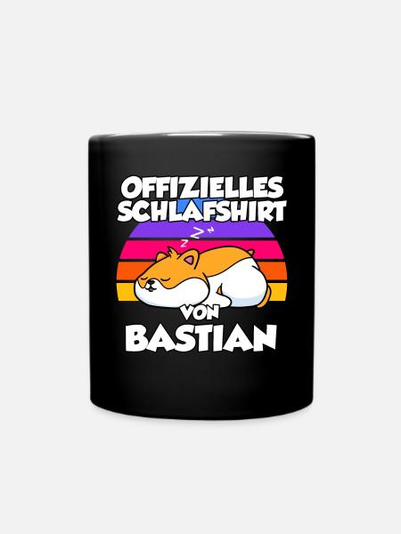 Offizielles Schlafshirt Von Bastian - Tasse einfarbig - Schwarz