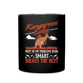 Kangaroo Australia Kangaroo - Full Colour Mug - black - Front