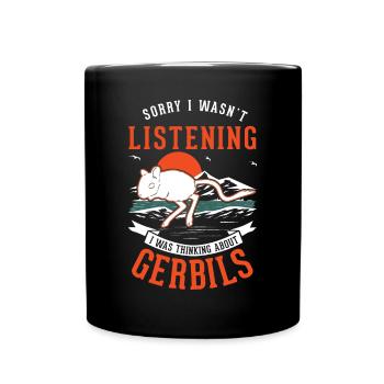 Gerbil Gift Mongolian Gerbil Gerbil - Full Colour Mug - black - Front