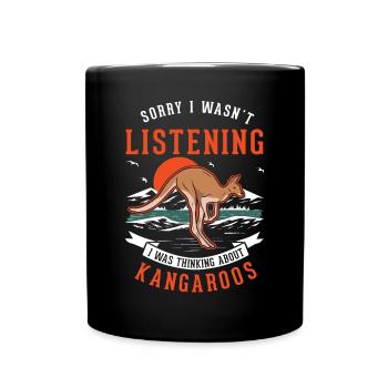 Australian Kangaroo Australia Kangaroo - Full Colour Mug - black - Front