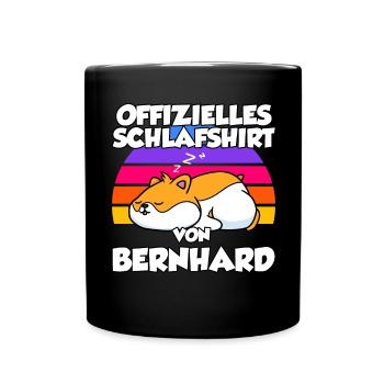 Offizielles Schlafshirt Von Bernhard - Tasse einfarbig - Schwarz - Vorne