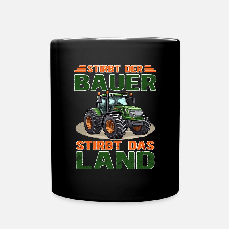 Bauerndemo Landwirtschaft Traktor fahren - Tasse einfarbig - Schwarz