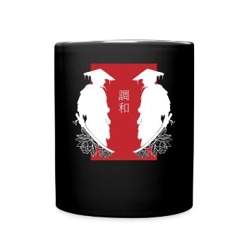 Samurai Duel Mirroring Combat Aesthetics - Full Colour Mug - black - Front