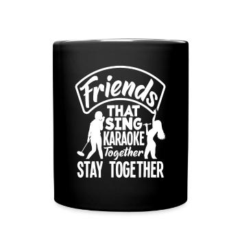 Karaoke Sängerin Singen Karaoke Sänger Musik - Tasse einfarbig - Schwarz - Vorne