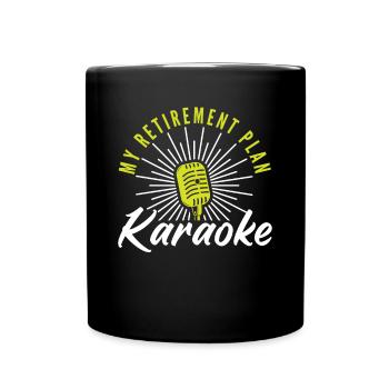 Karaoke Sängerin Singen Karaoke Sänger Musik - Tasse einfarbig - Schwarz - Vorne