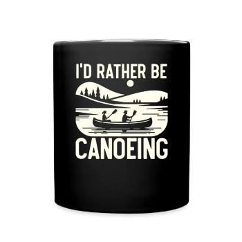 Kanufahren, Kajak, Wassersport, Tretboot, Bootfahren - Tasse einfarbig - Schwarz - Vorne