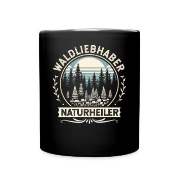 Waldliebhaber - Naturheiler Oberteil - Tasse einfarbig - Schwarz - Vorne