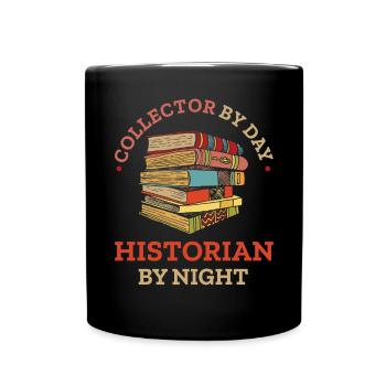 Antique Book Collector Enthusiast Unique Artistic - Full Colour Mug - black - Front