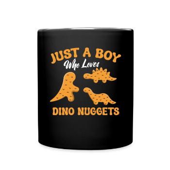 Nuggets de poulet Dino Amateurs de nuggets de dinosaures - Mug uni - noir - Devant