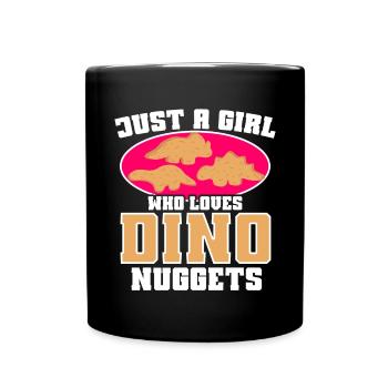 Nuggets de poulet Dino Amateurs de nuggets de dinosaures - Mug uni - noir - Devant