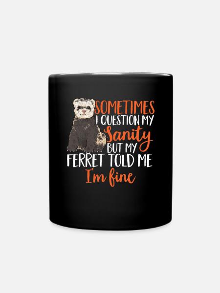 Ferret Owner Ferret - Full Colour Mug - black