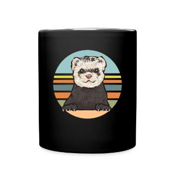 Frettchen Besitzer Frettchen - Tasse einfarbig - Schwarz - Vorne