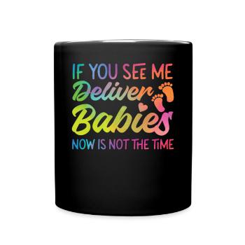 Infirmière spécialisée dans le travail et l’accouchement - Mug uni - noir - Devant