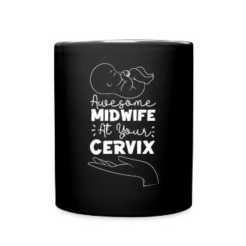 Infirmière Sage-Femme Accoucheuse Jeu de mots - Mug uni - noir - Devant